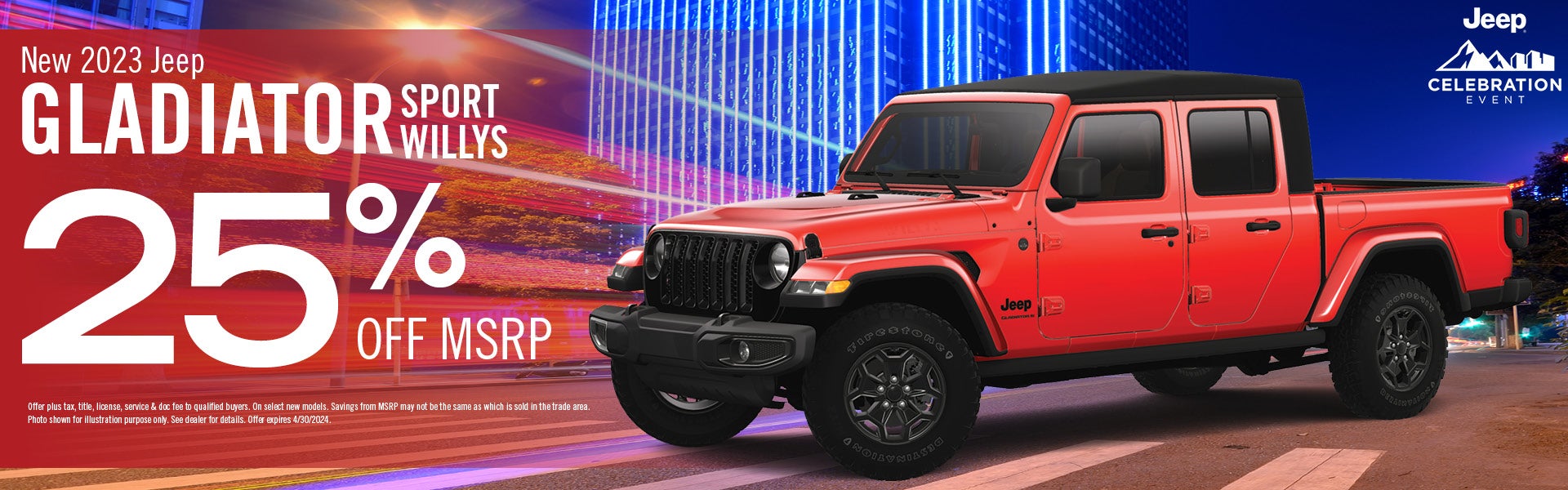 2023 Jeep Gladiator Offer | Glendale DCJR